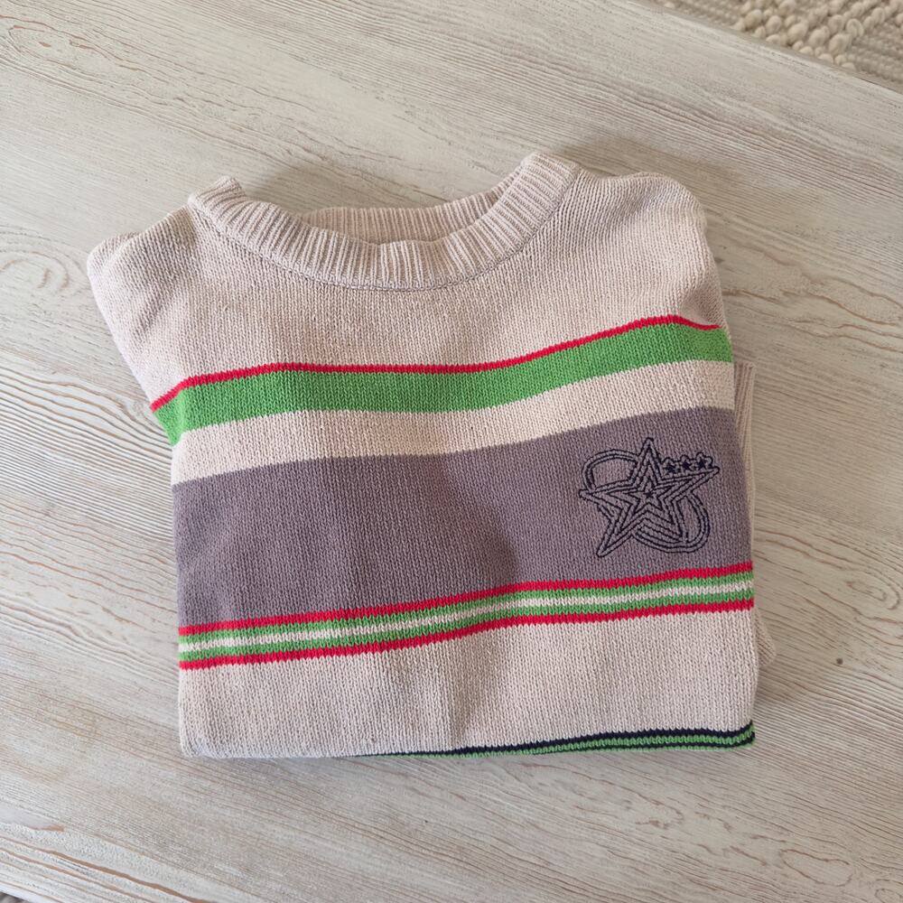 BDG Roman Stripe Pullover Crew Neck Sweater Urban Outfitters